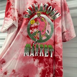 Chinatown Market Red Tie-Dye Short Sleeve Tee